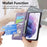 For Samsung Galaxy S22 5G Geometric Zipper Wallet Side Buckle Leather Phone Case(Purple)