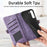 For Samsung Galaxy S22 5G Geometric Zipper Wallet Side Buckle Leather Phone Case(Purple)