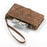 For Samsung Galaxy S22 5G Geometric Zipper Wallet Side Buckle Leather Phone Case(Brown)