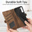 For Samsung Galaxy S22 5G Geometric Zipper Wallet Side Buckle Leather Phone Case(Brown)