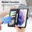 For Samsung Galaxy S22 5G Geometric Zipper Wallet Side Buckle Leather Phone Case(Black)