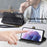 For Samsung Galaxy S22 5G Geometric Zipper Wallet Side Buckle Leather Phone Case(Black)
