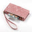 Geometric Zipper Wallet Side Buckle Leather Phone Case