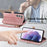 Geometric Zipper Wallet Side Buckle Leather Phone Case