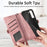 Geometric Zipper Wallet Side Buckle Leather Phone Case