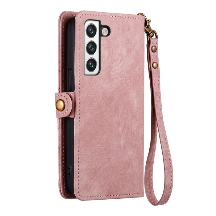 Geometric Zipper Wallet Side Buckle Leather Phone Case, For Samsung Galaxy Note20 Ultra, For Samsung Galaxy Note20, For Samsung Galaxy A21S, For Samsung Galaxy A51 5G, For Samsung Galaxy S20 Ultra, For Samsung Galaxy S20+, For Samsung Galaxy A31       ...