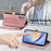 Geometric Zipper Wallet Side Buckle Leather Phone Case