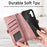 Geometric Zipper Wallet Side Buckle Leather Phone Case