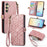 Geometric Zipper Wallet Side Buckle Leather Phone Case, For Samsung Galaxy A55 5G, For Samsung Galaxy S24 Ultra 5G, For Samsung Galaxy S24+ 5G, For Samsung Galaxy S24 5G, For Samsung Galaxy A05, Samsung Galaxy A05s, For Samsung Galaxy A25 5G           ...