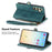 For Samsung Galaxy S24 5G Geometric Zipper Wallet Side Buckle Leather Phone Case(Green)