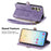 For Samsung Galaxy S24 5G Geometric Zipper Wallet Side Buckle Leather Phone Case(Purple)