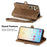 For Samsung Galaxy S24 5G Geometric Zipper Wallet Side Buckle Leather Phone Case(Brown)