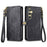 For Samsung Galaxy S24 5G Geometric Zipper Wallet Side Buckle Leather Phone Case(Black)