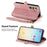 For Samsung Galaxy S24+ 5G Geometric Zipper Wallet Side Buckle Leather Phone Case(Pink)