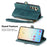 For Samsung Galaxy S24+ 5G Geometric Zipper Wallet Side Buckle Leather Phone Case(Green)