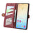 For Samsung Galaxy S24+ 5G Geometric Zipper Wallet Side Buckle Leather Phone Case(Red)