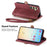 For Samsung Galaxy S24+ 5G Geometric Zipper Wallet Side Buckle Leather Phone Case(Red)