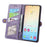 For Samsung Galaxy S24+ 5G Geometric Zipper Wallet Side Buckle Leather Phone Case(Purple)