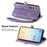 For Samsung Galaxy S24+ 5G Geometric Zipper Wallet Side Buckle Leather Phone Case(Purple)