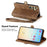 For Samsung Galaxy S24+ 5G Geometric Zipper Wallet Side Buckle Leather Phone Case(Brown)
