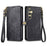For Samsung Galaxy S24+ 5G Geometric Zipper Wallet Side Buckle Leather Phone Case(Black)