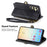 For Samsung Galaxy S24+ 5G Geometric Zipper Wallet Side Buckle Leather Phone Case(Black)