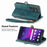 For Samsung Galaxy S24 Ultra 5G Geometric Zipper Wallet Side Buckle Leather Phone Case(Green)