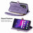 For Samsung Galaxy S24 Ultra 5G Geometric Zipper Wallet Side Buckle Leather Phone Case(Purple)