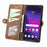 For Samsung Galaxy S24 Ultra 5G Geometric Zipper Wallet Side Buckle Leather Phone Case(Brown)