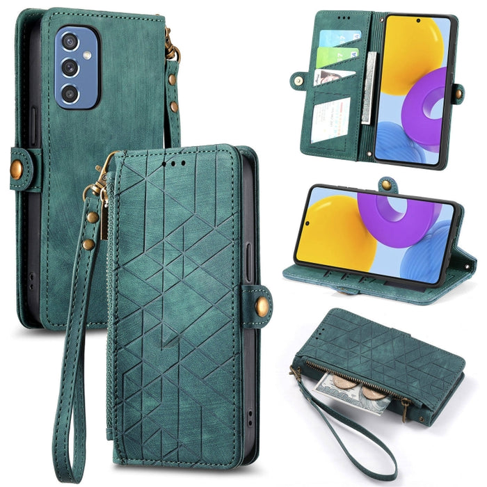 Geometric Zipper Wallet Side Buckle Leather Phone Case, For Samsung Galaxy A13 4G, For Samsung Galaxy M52 5G, For Samsung Galaxy S22 Ultra 5G, For Samsung Galaxy S22+ 5G, For Samsung Galaxy S22 5G, For Samsung Galaxy A13 5G, For Samsung Galaxy A41     ...