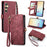 Geometric Zipper Wallet Side Buckle Leather Phone Case