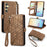 Geometric Zipper Wallet Side Buckle Leather Phone Case