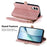 Geometric Zipper Wallet Side Buckle Leather Phone Case