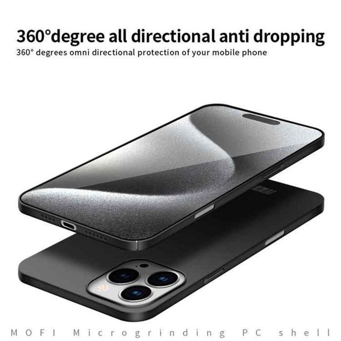 For iPhone 16 Pro Max MOFI Frosted PC Ultra-thin Hard Phone Case(Black)