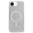 For iPhone 16e Glitter MagSafe Hybrid Clear TPU Phone Case(White)