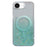 For iPhone 16e Glitter MagSafe Hybrid Clear TPU Phone Case(Green)