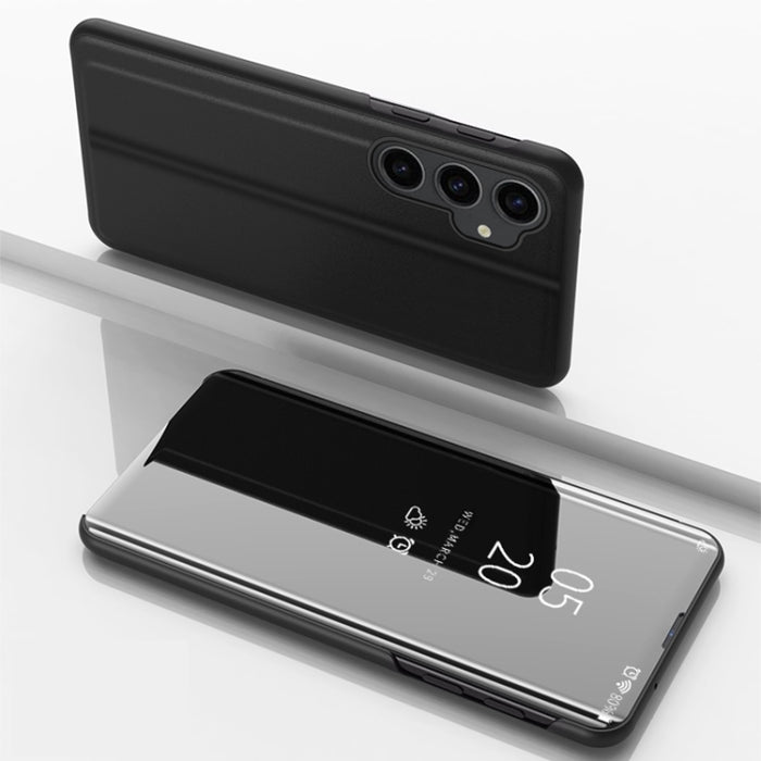 Plated Mirror Horizontal Flip Leather Phone Case with Holder, For Samsung Galaxy A25 Global, For   Samsung Galaxy S23 FE 5G