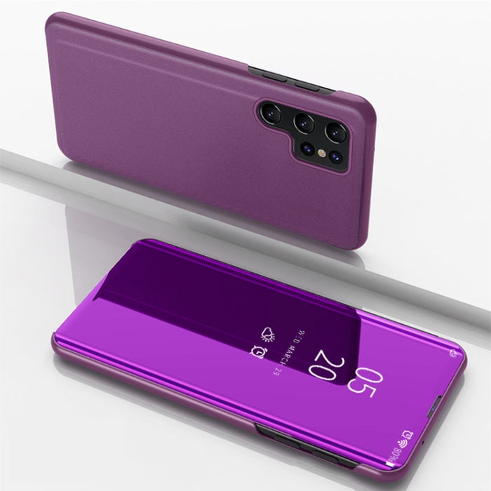 Plated Mirror Horizontal Flip Leather Phone Case with Holder, For Galaxy S25 5G, For Galaxy S25+ 5G, For Galaxy S25 Ultra 5G, For Galaxy A16 5G, For Galaxy A06 4G, For Galaxy S24 FE 5G, For Galaxy M55