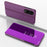 Plated Mirror Horizontal Flip Leather Phone Case with Holder