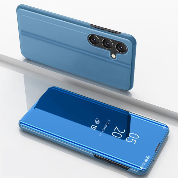 Plated Mirror Horizontal Flip Leather Phone Case with Holder, For Samsung Galaxy S25 FE 5G, For Samsung Galaxy S25 Edge 5G, For Samsung Galaxy A56 5G, For Samsung Galaxy A26 5G, For Samsung Galaxy A36 5G, For Samsung Galaxy S25 5G