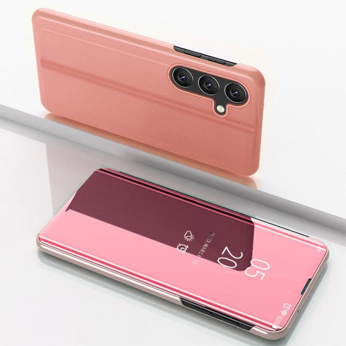 Plated Mirror Horizontal Flip Leather Phone Case with Holder, For Galaxy S26+ 5G, For Galaxy S26 Ultra 5G, For Galaxy S26 5G, For Galaxy A57 5G, For Galaxy A37 5G, For Galaxy A27 5G