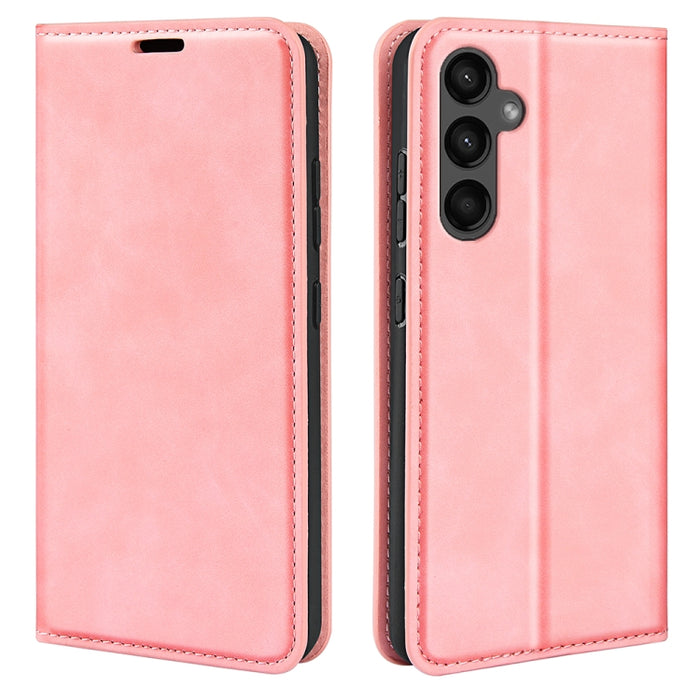 Retro-skin Magnetic Suction Leather Phone Case, For Samsung Galaxy S24 5G, For Samsung Galaxy A15, For Samsung Galaxy A05, For Samsung Galaxy A05s, For For Samsung Galaxy M34 5G, For Samsung Galaxy S23 FE 5G