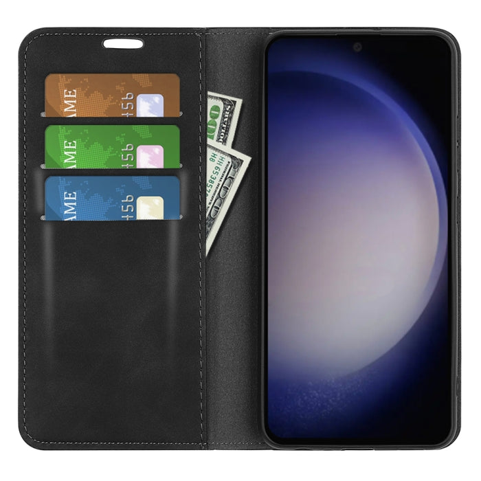 Retro-skin Magnetic Suction Leather Phone Case