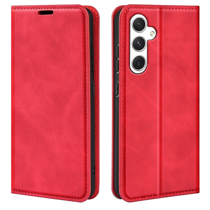 Retro-skin Magnetic Suction Leather Phone Case, For Samsung Galaxy S24 5G, For Samsung Galaxy A15, For Samsung Galaxy A05, For Samsung Galaxy A05s, For For Samsung Galaxy M34 5G, For Samsung Galaxy S23 FE 5G