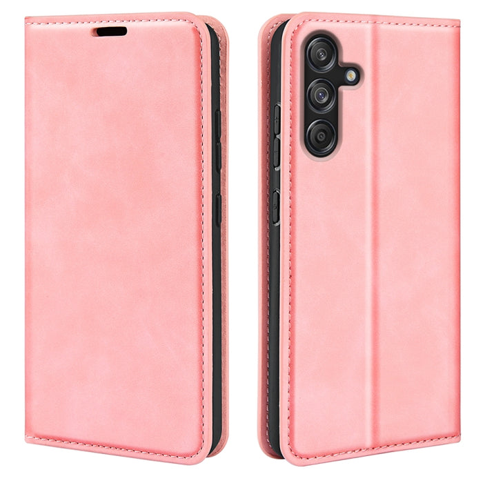 Retro-skin Magnetic Suction Leather Phone Case, For Samsung Galaxy M55 5G, For Samsung Galaxy M15 5G, For Samsung Galaxy A55, For Samsung Galaxy A35, For Samsung Galaxy S24 Ultra 5G, For Samsung Galaxy S24+ 5G, For Samsung Galaxy S24 5G                ...