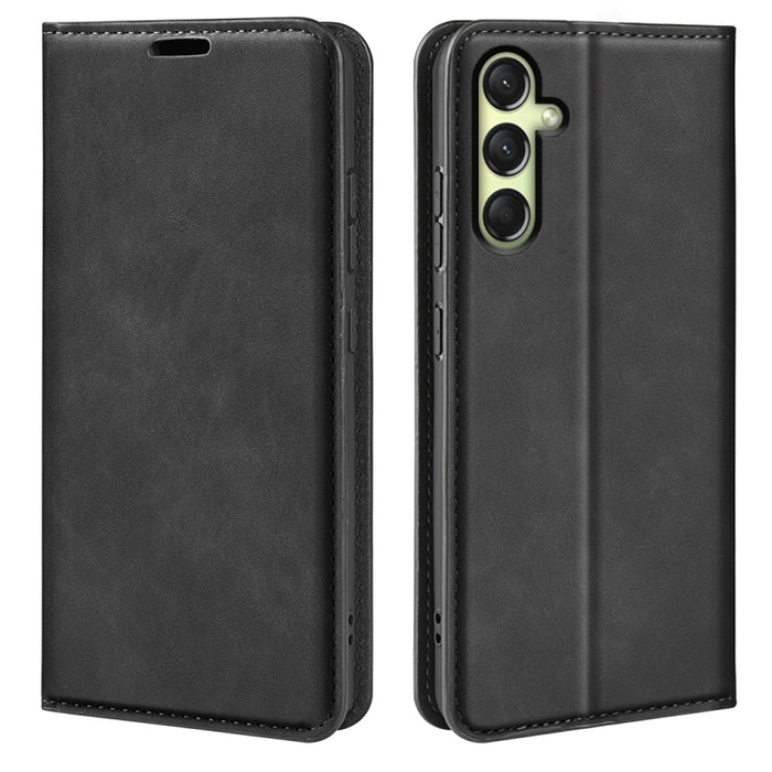 Retro-skin Magnetic Suction Leather Phone Case
