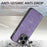 For iPhone 13 Vintage Leather PC Back Cover Phone Case(Purple)
