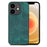 For iPhone 12 Vintage Leather PC Back Cover Phone Case(Green)