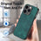For iPhone 12 Vintage Leather PC Back Cover Phone Case(Green)