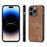 For iPhone 11 Vintage Leather PC Back Cover Phone Case(Brown)